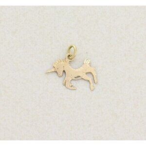 14k Yellow Gold Unicorn Pendant